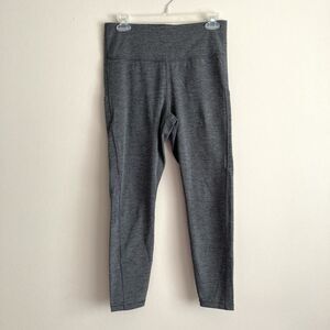 Athleta Leggings Womens Medium Gray Ultimate Stash Pocket 7/8 Tight Yoga Gym